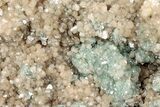 Peach Stilbite Crystals on Sparkling Heulandite - India #348263-1